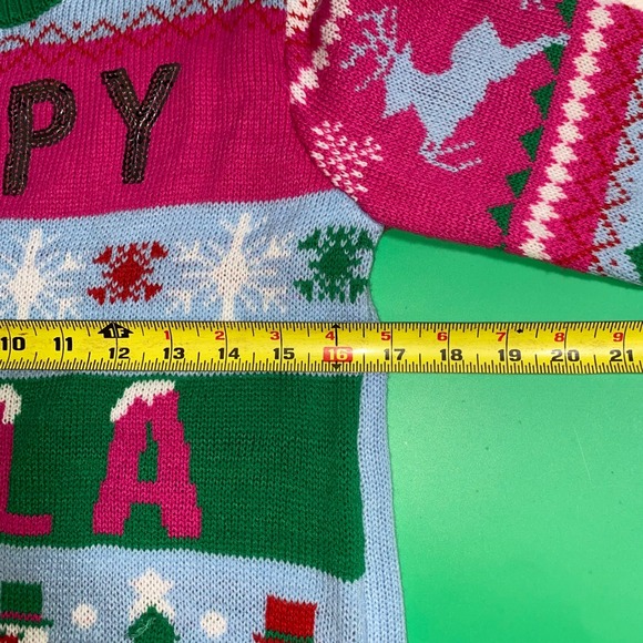 Happy Holla Days Ugly Christmas Sweater Holiday Classics Medium M - Picture 4 of 5